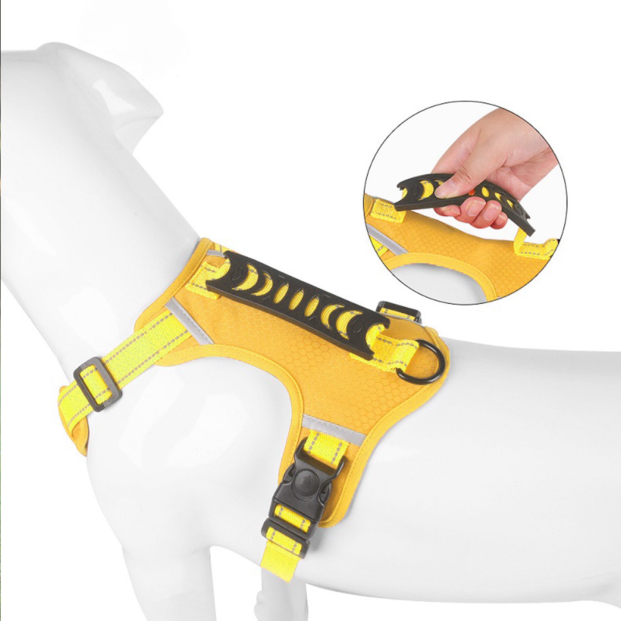 pririočen ročaj oprsnice proti vlečenju.