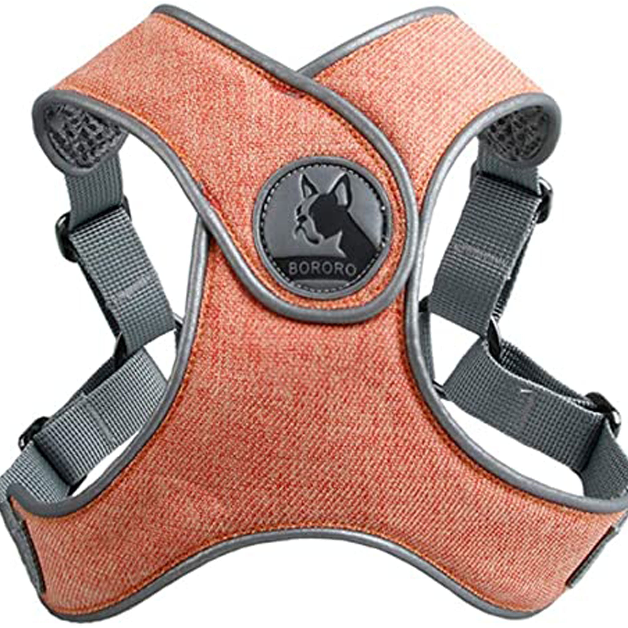 Oranžna oprsnica slikana od spredjnje strani.