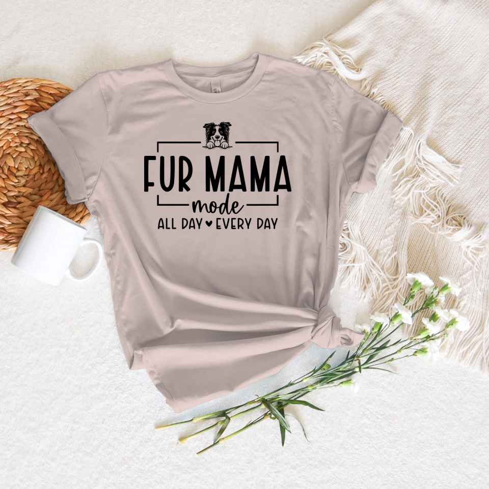 Dog Mom, Furr Mama│ Kratka majica │ 50 pasem psov │ Personalizirana