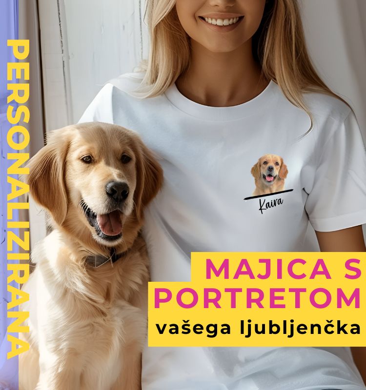 Personalizirana majica s portretom psa